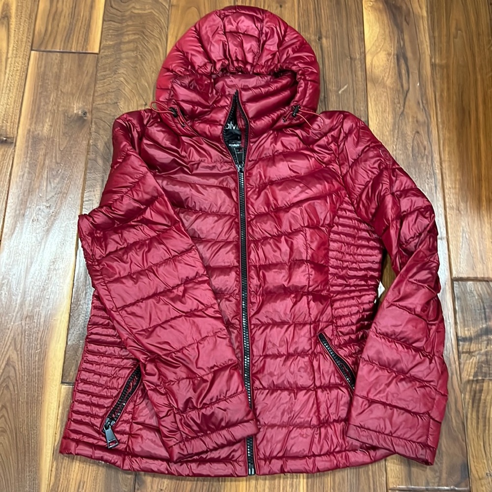 Burgundy Calvin Klein Down puffer jacket